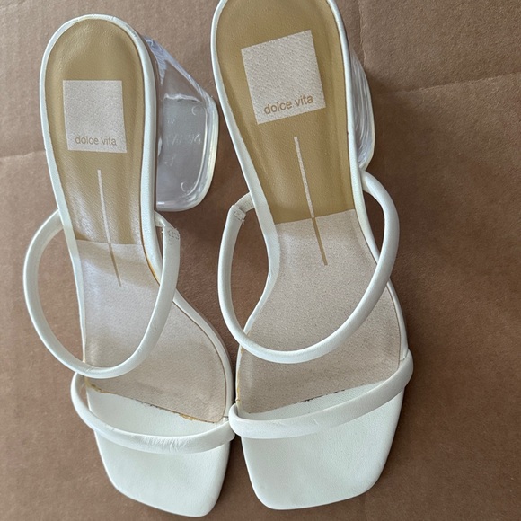 Dolce Vita Ninia Lucite Perspex Sandals 7.5W - Picture 2 of 3